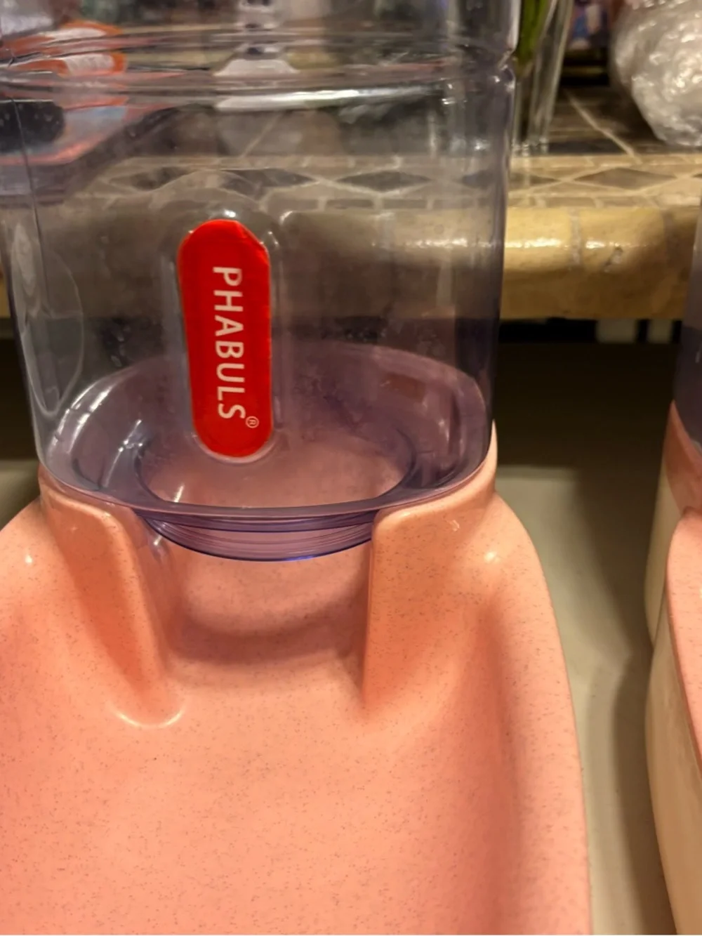 Pink Self-Dispensing Pet Water/Food Fountain Pair used see comments. 15.00